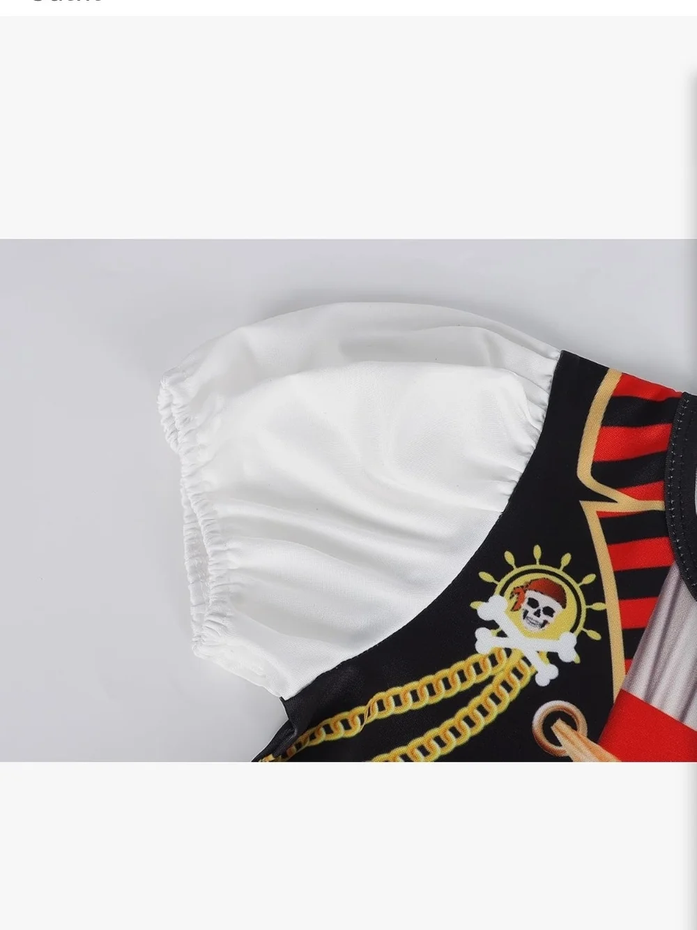 Red & Black Pirate Girl Costume Dress with Hat